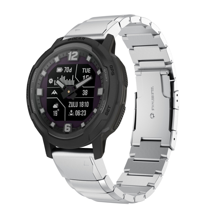 CLASSIC ELIBERARE RAPIDĂ Curea Metalică Pentru Garmin Instinct Crossover Argint