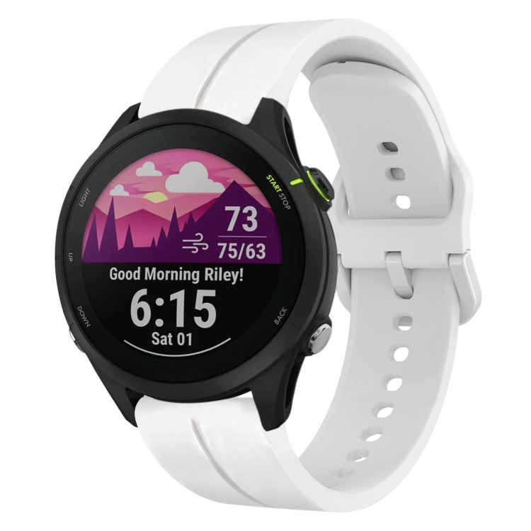 SILICONE Curea înlocuibilă Pentru Garmin Forerunner 255 Music White