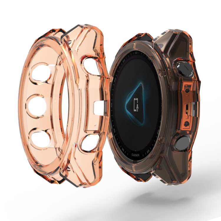 TPU HALF CAPAC Husa Pentru Garmin Fenix 8 47mm Portocaliu