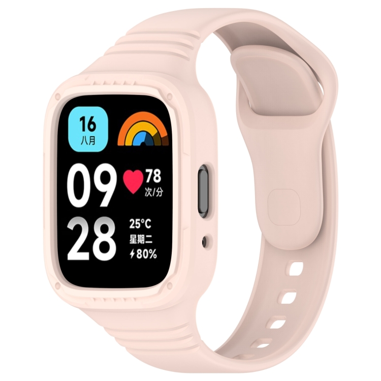 GLACIER Husă De Protecție Cu Curea Pentru Xiaomi Redmi Watch 3 Active Roz Deschis