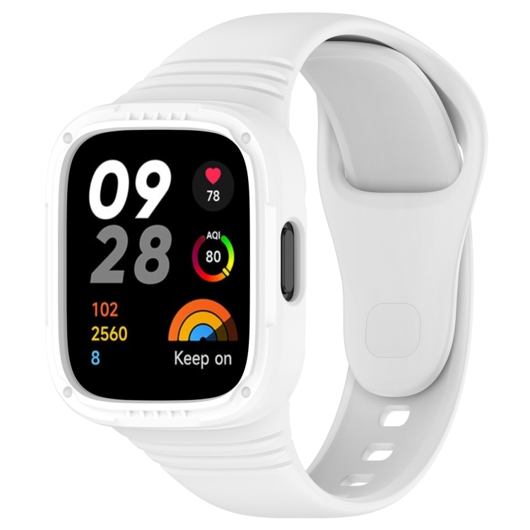 GLACIER Husă De Protecție Cu Curea Pentru Xiaomi Redmi Watch 3 Alb