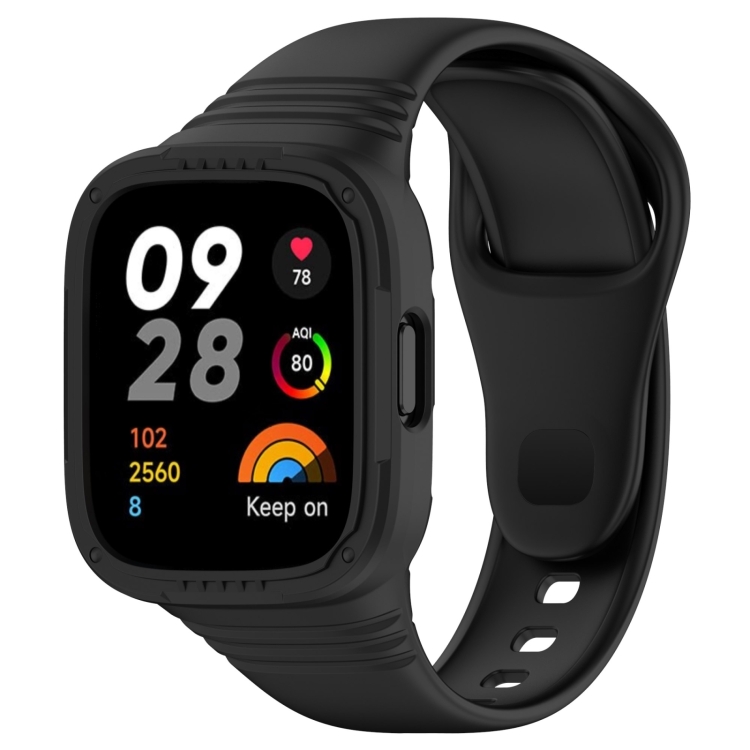 GLACIER Husă De Protecție Cu Curea Pentru Xiaomi Redmi Watch 3 Negru