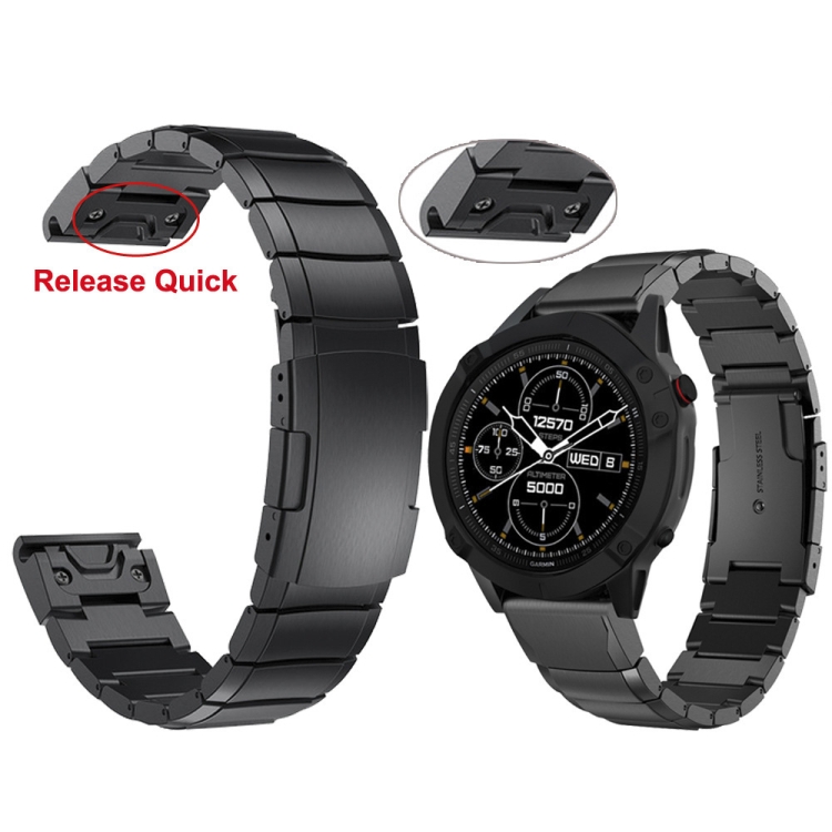 ARMOR QUICK RELEASE Curea Metalică Pentru Garmin Fenix 8 43mm Negru