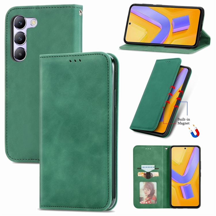 MAGNETIC Capac Cu Balamale Pentru Vivo V40 SE 5G Verde