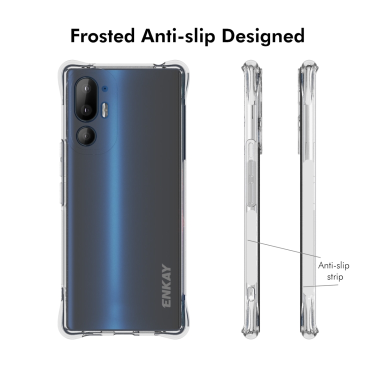 ENKAY AIRBAG Husă Extra Durabilă HTC U24 Pro Transparent