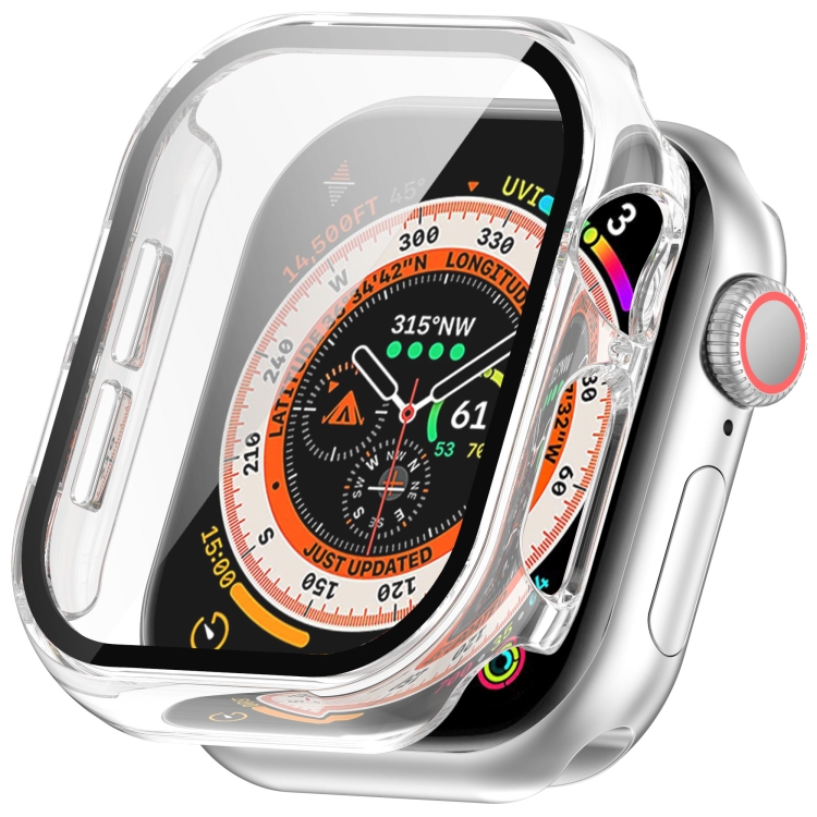 PC FULL COVER Capac Din Plastic Cu Sticlă Pentru Apple Watch 10 46mm Transparent