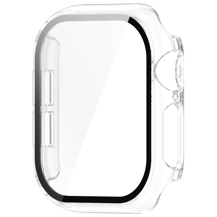 PC FULL COVER Capac Din Plastic Cu Sticlă Pentru Apple Watch 10 46mm Transparent