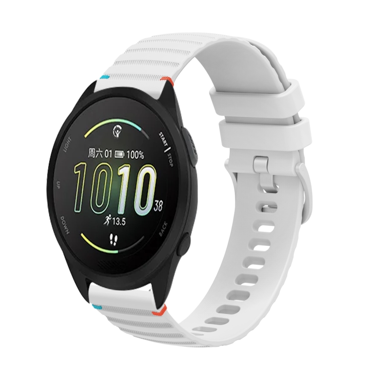 WAVY Curea Din Silicon Pentru Garmin Forerunner 165 Music White