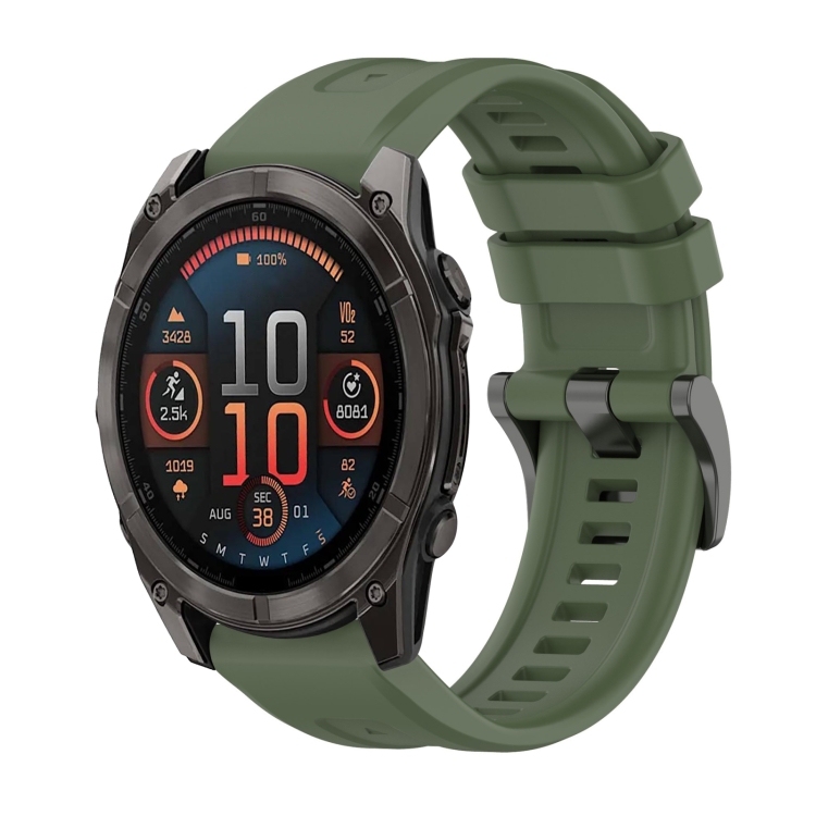 SILICONE Curea înlocuibilă Pentru Garmin Fenix 8 51mm Verde închis