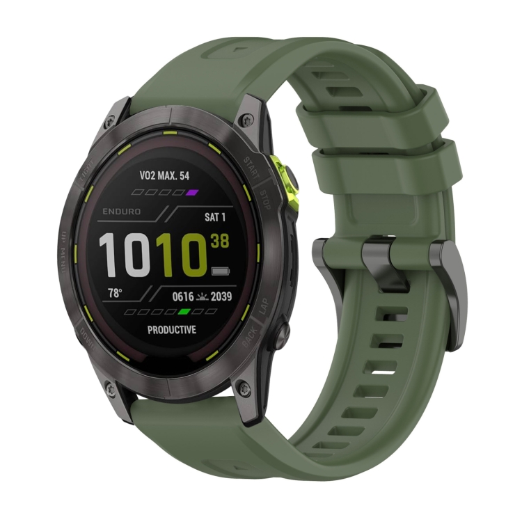 SILICONE Curea înlocuibilă Pentru Garmin Enduro 3 Verde închis