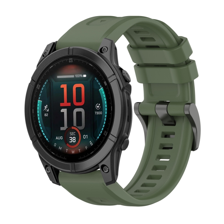 SILICONE Curea înlocuibilă Pentru Garmin Fenix E 47mm Verde închis