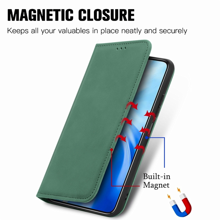 MAGNETIC Capac Cu Balamale Pentru Oukitel C51 Verde