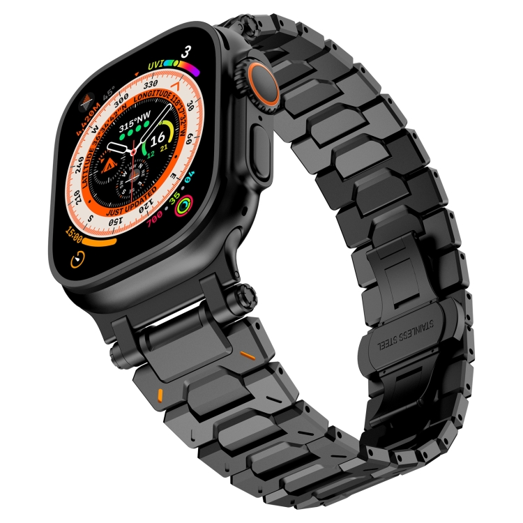 PATHFINDER Curea Metalică Pentru Apple Watch 10 46mm Negru