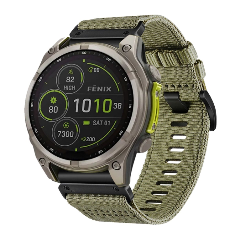 CANVAS Curea înlocuibilă Pentru Garmin Fenix 8 51mm Verde